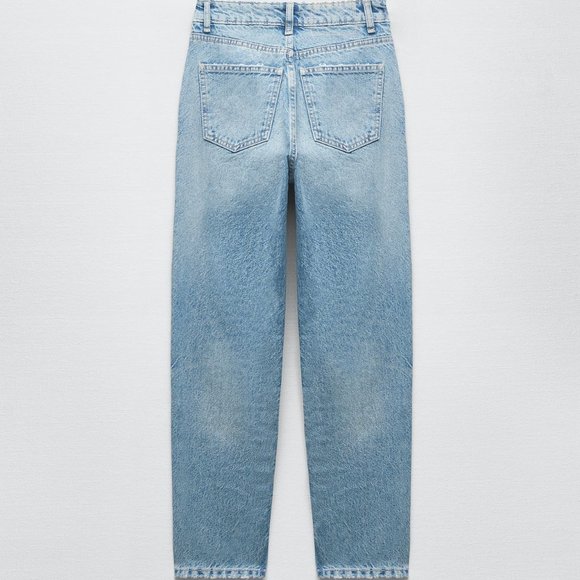 ZARA Ripped High Rise Mom Jeans - Picture 2 of 11